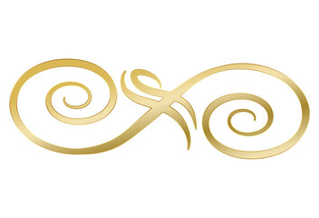 Gold Divider Accent Decorative Swirls Transparent PNG Image, Text Divider Separator, Elegant