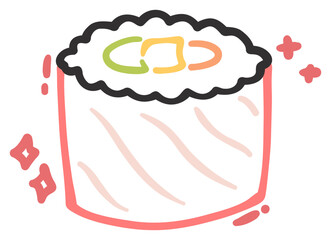 Cute Sushi Roll Sticker