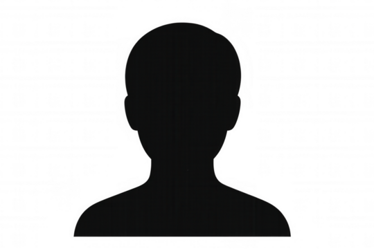 User profile icon silhouette representing avatar, anonymous identity, default account, unknown person or blank placeholder