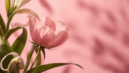 A blossom with pink petals