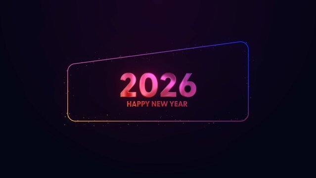 Floating Particles Shape New Year Glow Shine Title