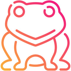 frog gradient line icon