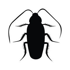 cockroach silhouette design. pest animal symbol.