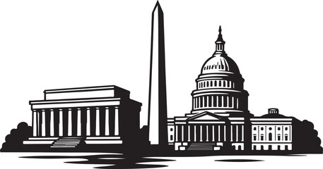 Washington DC Silhouette Vector