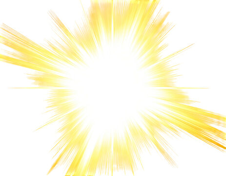 A bright, starburst effect of light radiating outwards from a central white core on a black background