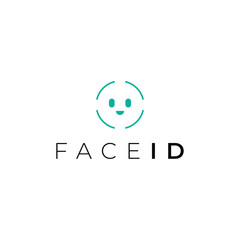 Modern Face ID logo design representing security, technology, and innovation. Perfect for tech companies, app icons, or modern business branding.