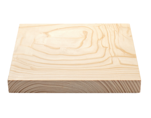 Close-up of a rectangular, light-toned wooden board. Reveals grain detail on its surface