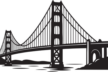 Golden Gate Bridge Silhouette Vector