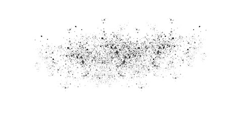 Black Dust Explosion, Abstract Grunge Particle Scatter for Overlay