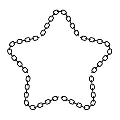 Star Shape Made of Metal Chain Links