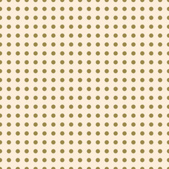 Vector seamless pattern with olive yellow dots on cream background. Great for packaging, fabrics, and graphic projects.