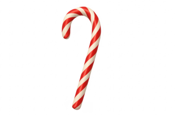 Candy cane red white stripes isolated transparent