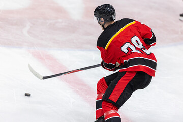 Ice hockey players playing ice hockey