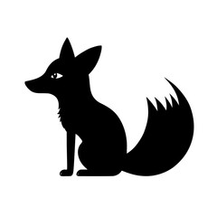 fox silhouette vector illustration