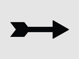 Simple black silhouette arrow illustration vector graphic scalable eps icon for direction and navigation vector illustration white background