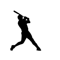 baseball player silhouette vector