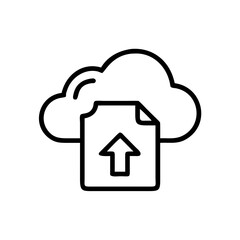 Cloud upload icon for data transfer concept