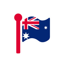 Australia Flag Curve Style Icon