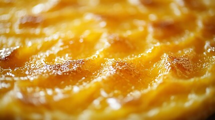 Close-up of golden-yellow pastry crust