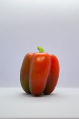 Red chili peppers on white background
