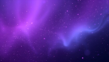 Obraz premium 보라색우주오로라빛나는입자배경