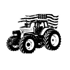 tractor isolated on white background