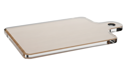 Shiny rectangular metal keychain blank with a hole for customization isolated on transparent background