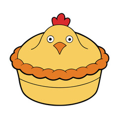 A warm, savory chicken pot pie filled with tender chicken, vegetables, and creamy sauce, all wrapped in a flaky, golden-brown crust—comfort food at its best.
