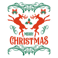 Beautiful Christmas artwork with festive motifs