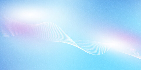 Abstract blue gradient background with sparkling lines and grainy waves. Minimalist background for banners, posters, covers, brochures, flyers, and websites.