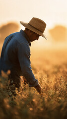 Cowboy in the Wheat field