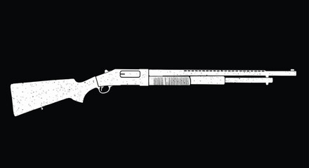 Outline of a shotgun on a