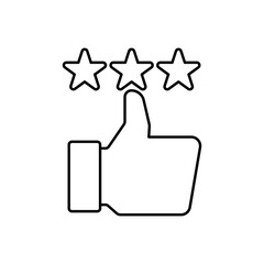 Icon a rating, isolated against a clean background.