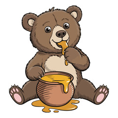 teddy bear with a cup of coffee