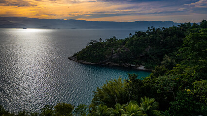 Tropical Island Paradise In Paraty Brazil South America Coastal Beach Landscape With Blue Ocean Water Summer Vacation Destination Travel And Nature
