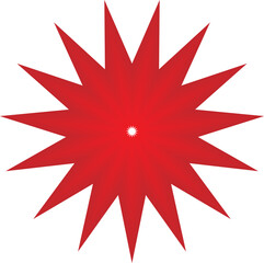abstract red star
