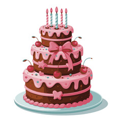 birthday cake with candles