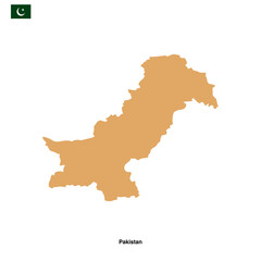 Fototapeta premium Pakistan map isolated on transparent background