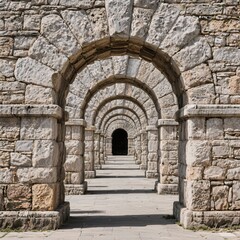 Naklejka premium Symmetry in Stone Archways