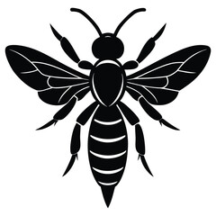 vector illustration of a tattoo of a bee