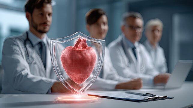 Heart health monitoring advances in medicine hospital environment medical technology professional viewpoint health concepts