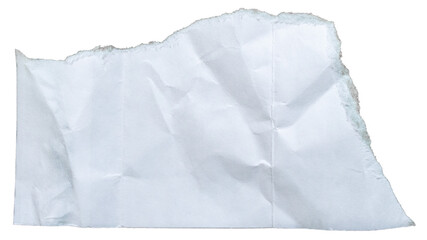 Obraz premium Ripped torn white paper piece on transparent background, paper tear edge stripes cut out design element