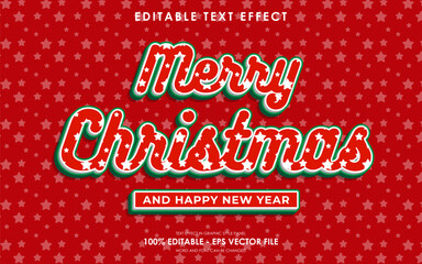 Editable christmas and happy new year text effect