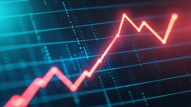 A digital graph showing fluctuating data trends.
