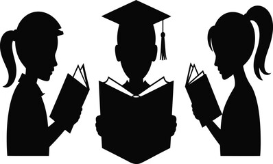 Inspiring students to embrace learning and knowledge, reading books with passion, one graduation symbolizes education, growth, and academic success