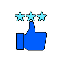 Icon a rating, isolated against a clean background.