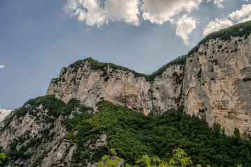 Spectacular summer landscape of the hills and mountains of the Marche