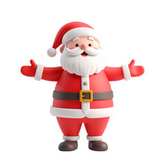 サンタクロースの立体イラスト