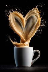 cup of coffee with heart