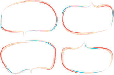 Fototapeta premium light colorful creative cute speech bubbles set